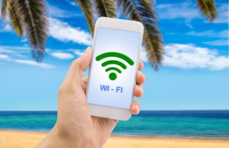Ricerca del WiFi anche in spiaggia