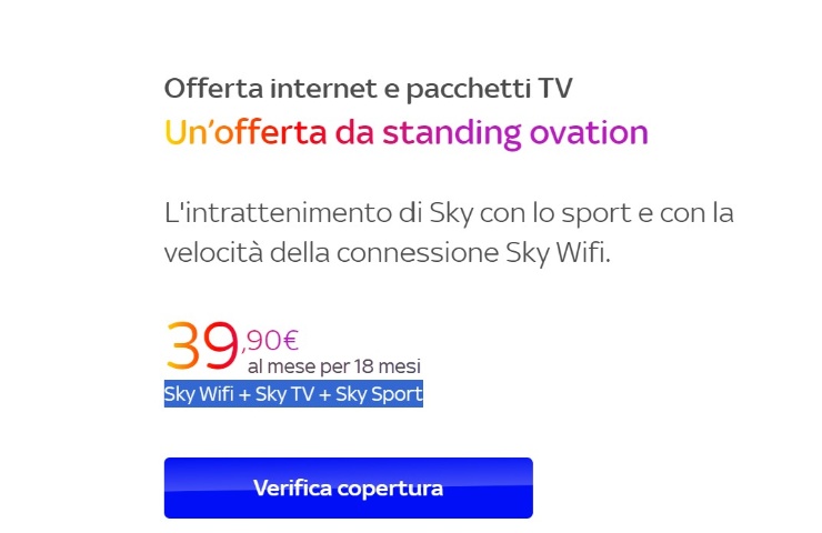 Sky offerta Wi-Fi Modem