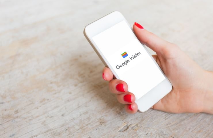 Apertura del Google Wallet sul telefonino