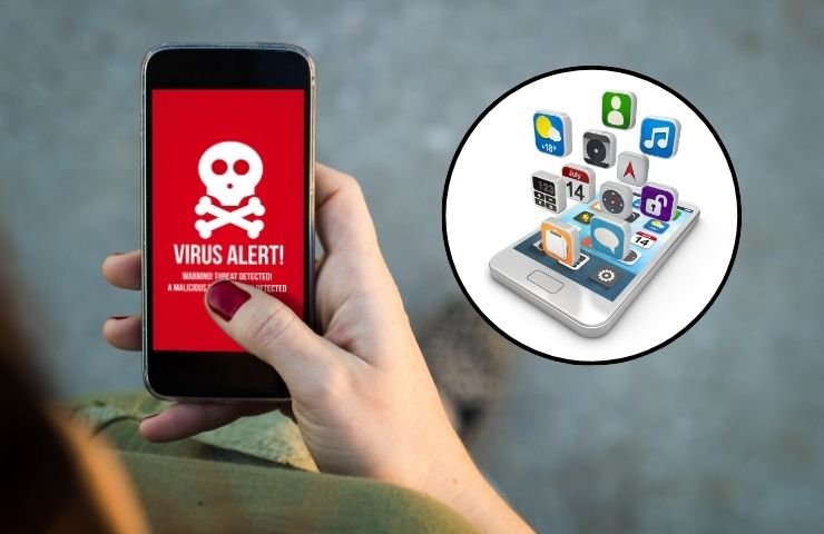 Smartphone infettato da virus